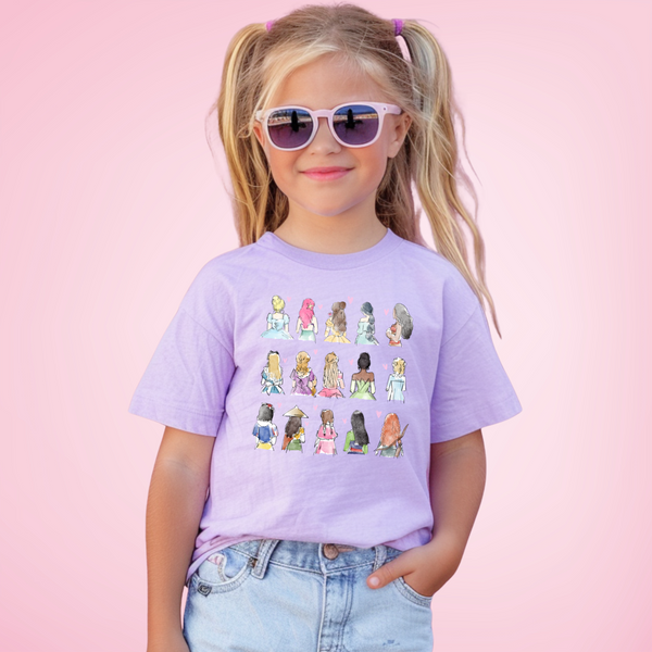 Princess Gal Pals on Orchid Tee (Youth Sizes Available!) - February Tee of the Month