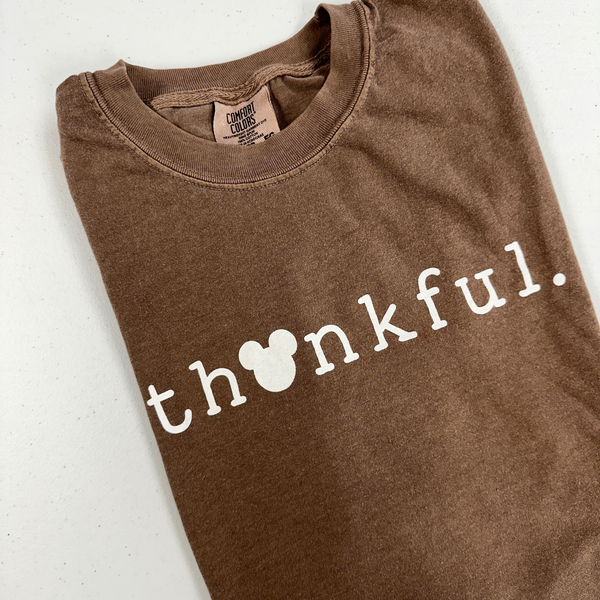 Thankful Mouse on Espresso Tee