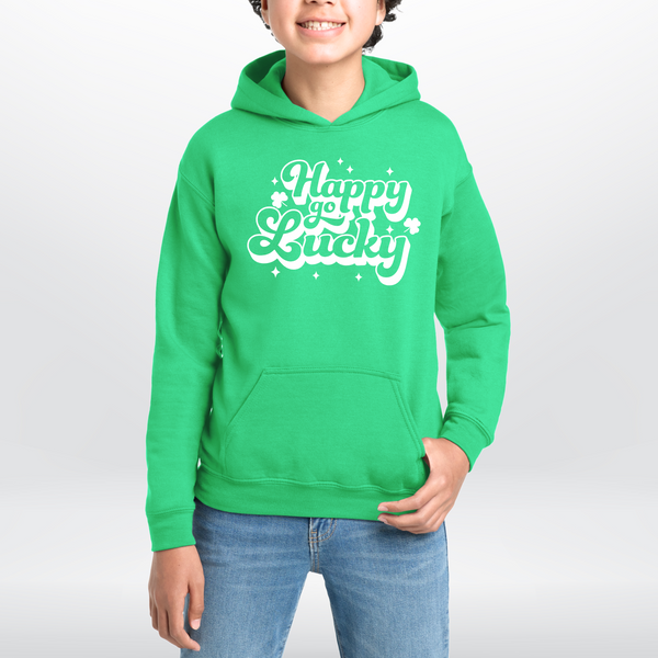 Happy Go Lucky on Irish Green Sweatshirt (FAMILY MATCHING AVAILABLE) PREORDER