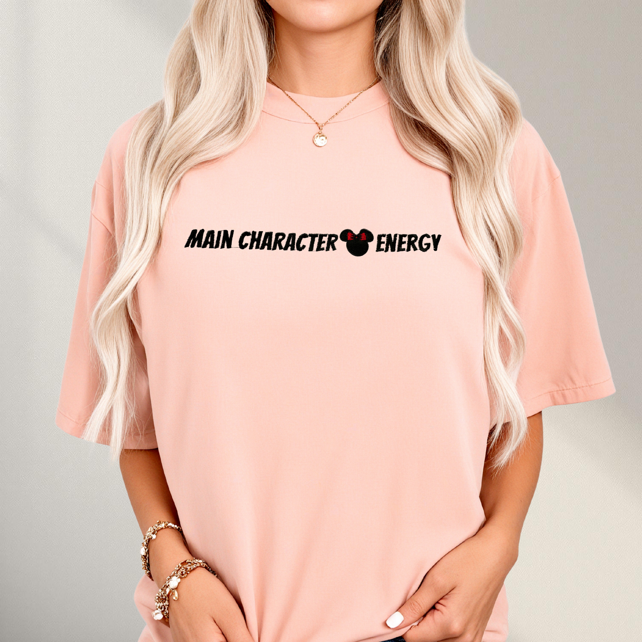 Main Character Energy on Peachy Tee PREORDER