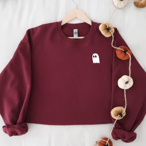 Little Ghosty Embroidered Sweatshirt PREORDER - Choose Your Garment!