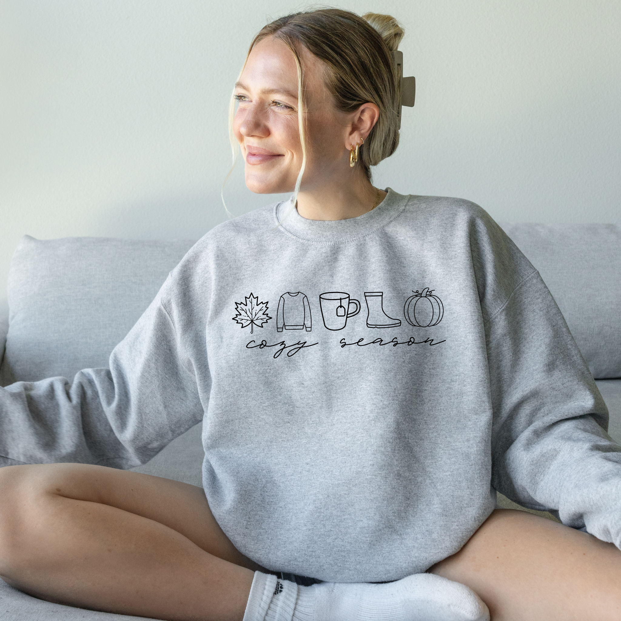 Cozy Season on Ash Sweatshirt PREORDER