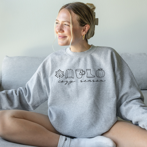 Cozy Season on Ash Sweatshirt PREORDER