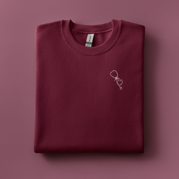 Stethoscope Embroidered Sweatshirt | Choose Your Color