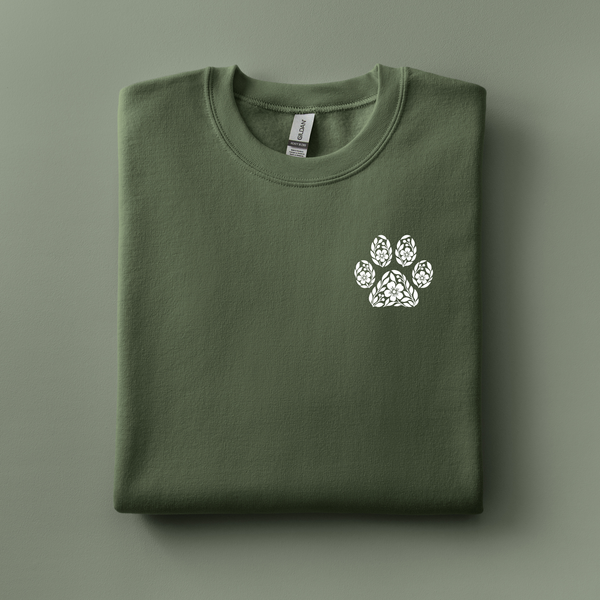 Floral Paw Embroidered Sweatshirt | Choose Your Color