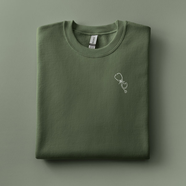 Stethoscope Embroidered Sweatshirt | Choose Your Color