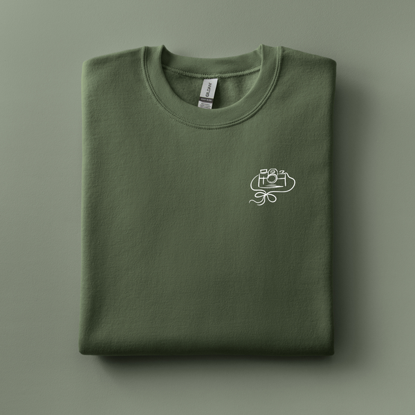 Camera Embroidered Sweatshirt | Choose Your Color