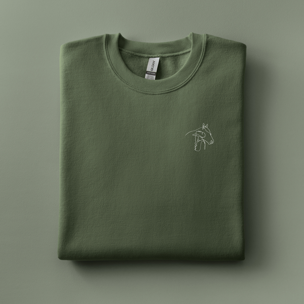 Horse Girl Embroidered Sweatshirt | Choose Your Color