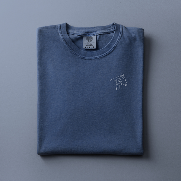 Horse Girl Embroidered Tee | Choose Your Color