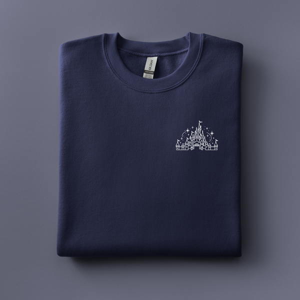 Sleeping Beauty Castle Embroidered Sweatshirt | Choose Your Color