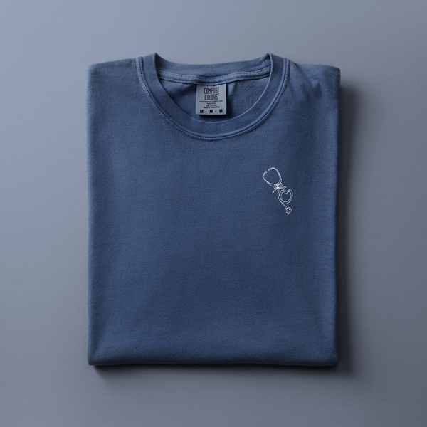 Stethoscope Embroidered Tee | Choose Your Color