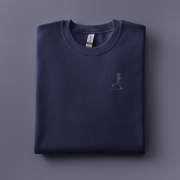 Running Girl Embroidered Sweatshirt | Choose Your Color