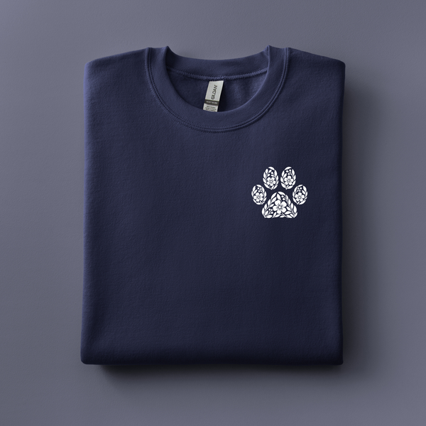 Floral Paw Embroidered Sweatshirt | Choose Your Color