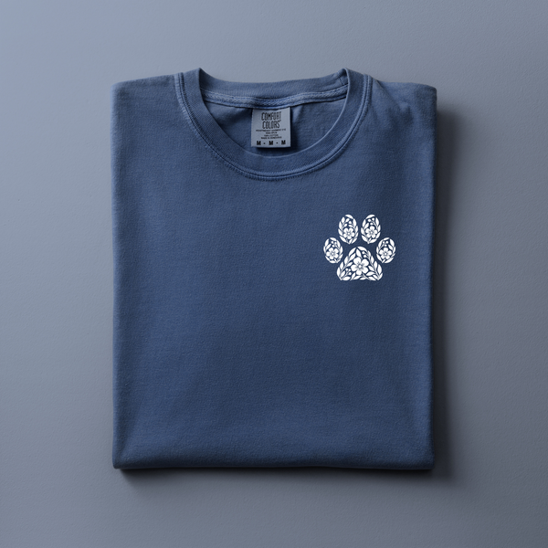 Floral Paw Embroidered Tee | Choose Your Color