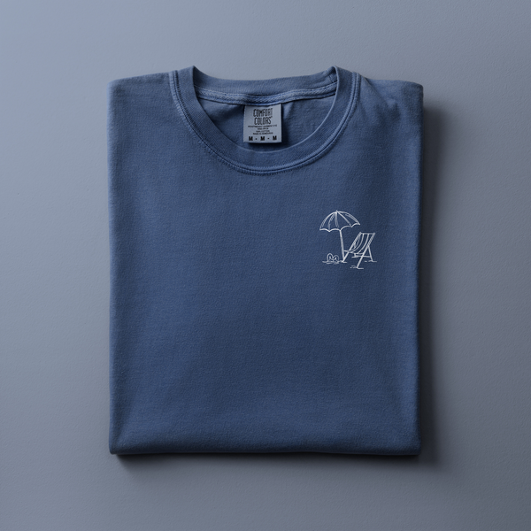 Beach Embroidered Tee | Choose Your Color