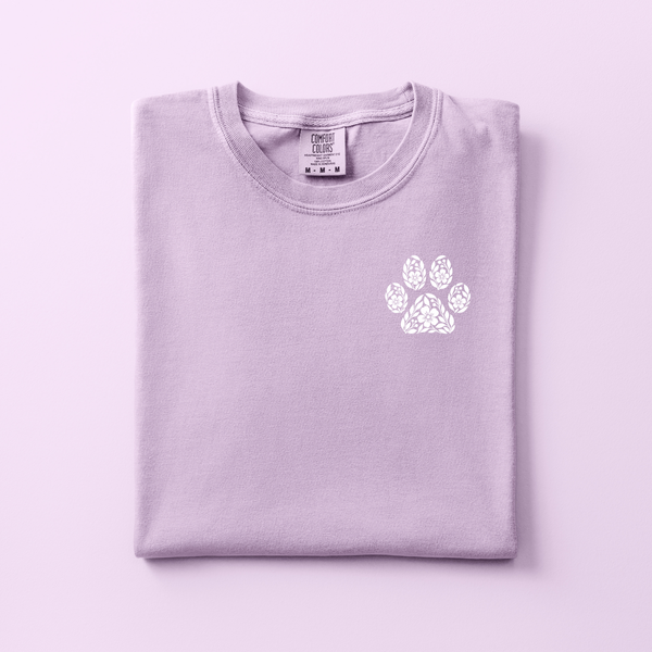 Floral Paw Embroidered Tee | Choose Your Color