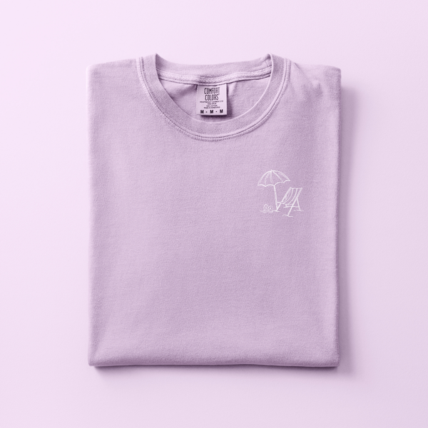 Beach Embroidered Tee | Choose Your Color