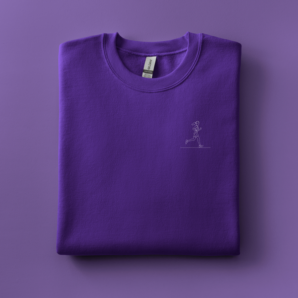 Running Girl Embroidered Sweatshirt | Choose Your Color