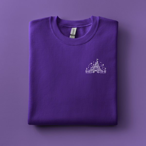 Sleeping Beauty Castle Embroidered Sweatshirt | Choose Your Color
