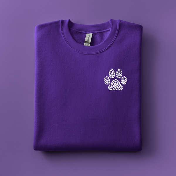Floral Paw Embroidered Sweatshirt | Choose Your Color
