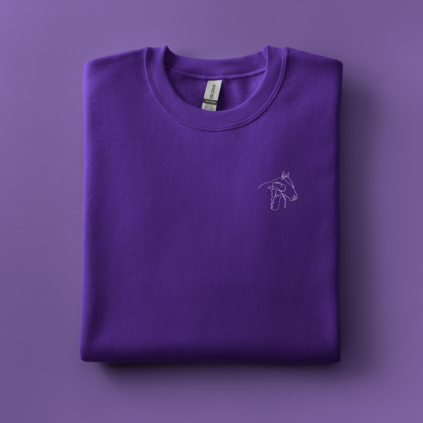 Horse Girl Embroidered Sweatshirt | Choose Your Color