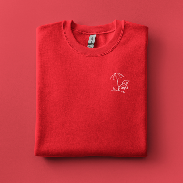 Beach Embroidered Sweatshirt | Choose Your Color