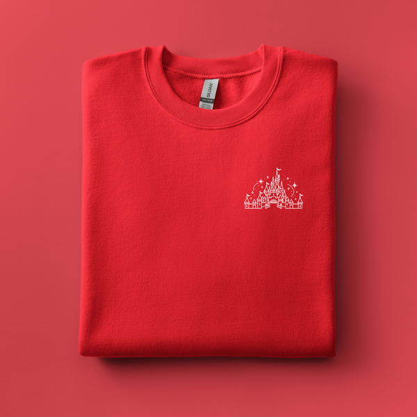 Sleeping Beauty Castle Embroidered Sweatshirt | Choose Your Color