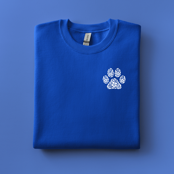 Floral Paw Embroidered Sweatshirt | Choose Your Color