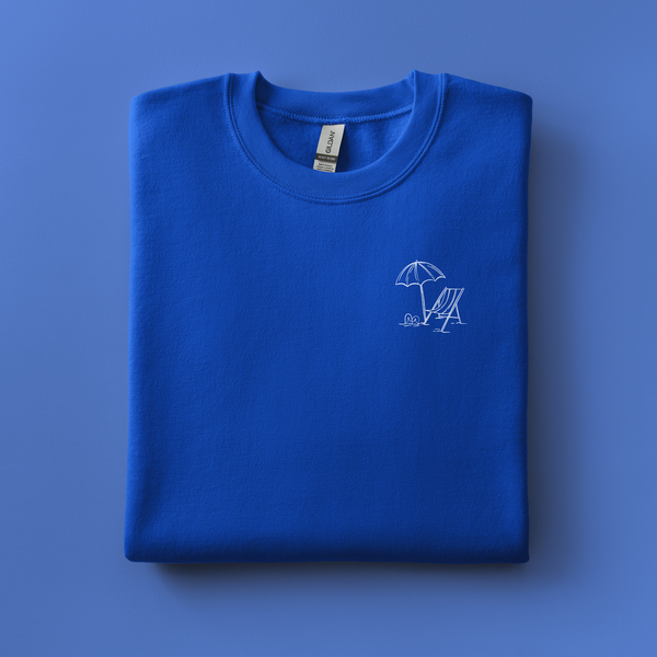 Beach Embroidered Sweatshirt | Choose Your Color