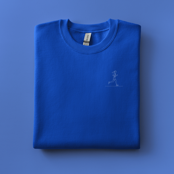 Running Girl Embroidered Sweatshirt | Choose Your Color