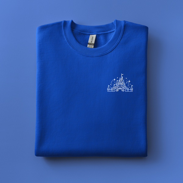 Sleeping Beauty Castle Embroidered Sweatshirt | Choose Your Color