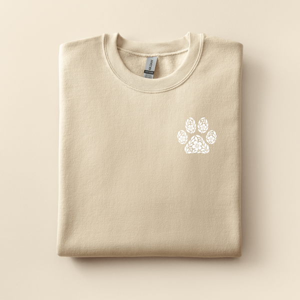 Floral Paw Embroidered Sweatshirt | Choose Your Color