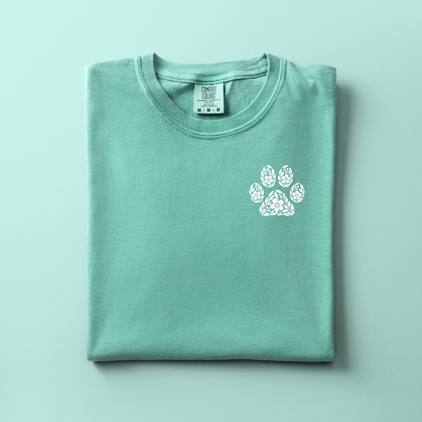 Floral Paw Embroidered Tee | Choose Your Color