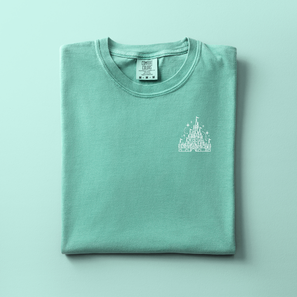 Cinderella Castle Embroidered Tee | Choose Your Color