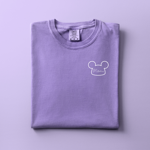 Mom Mouse Hat Embroidered Tee | Choose Your Color