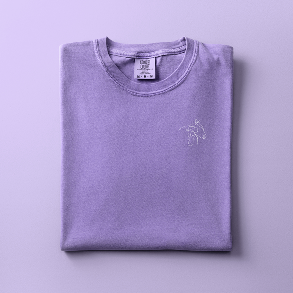 Horse Girl Embroidered Tee | Choose Your Color
