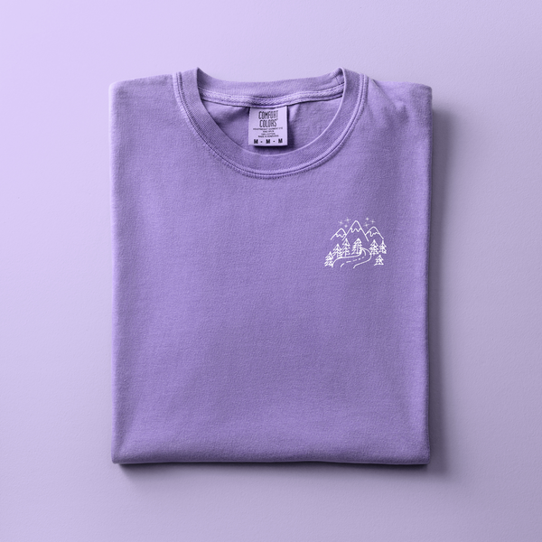 Mountain Embroidered Tee | Choose Your Color