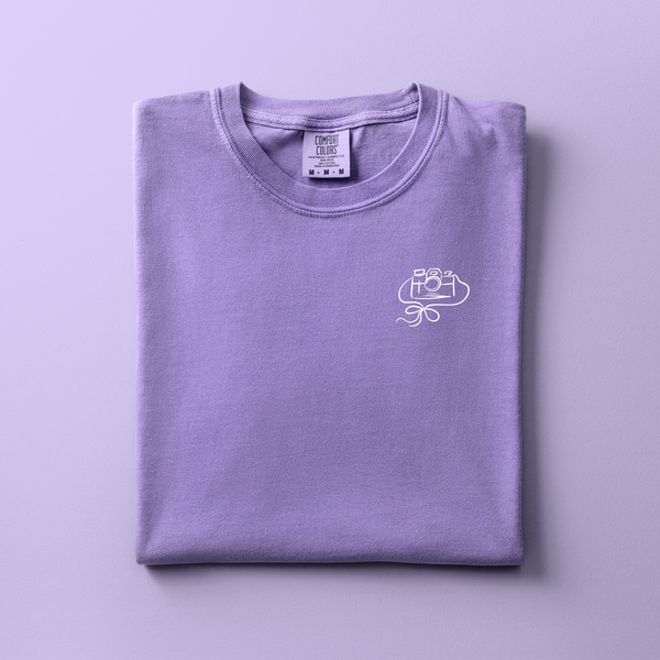 Camera Embroidered Tee | Choose Your Color