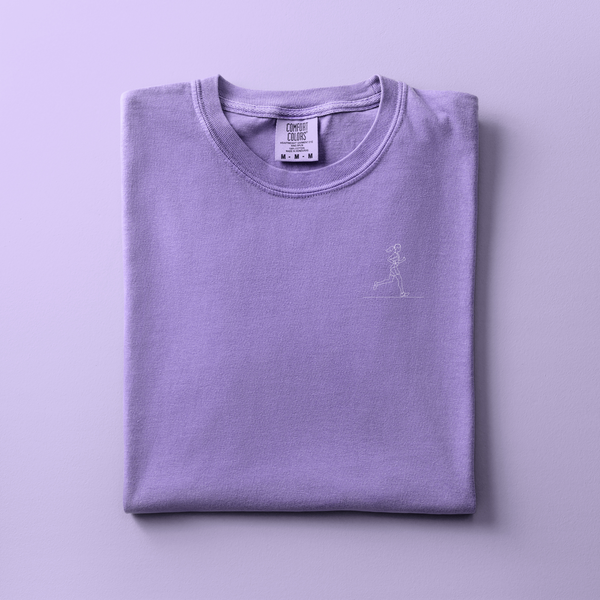 Running Girl Embroidered Tee | Choose Your Color