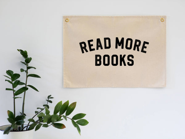 Read More Books Modern Canvas Banner