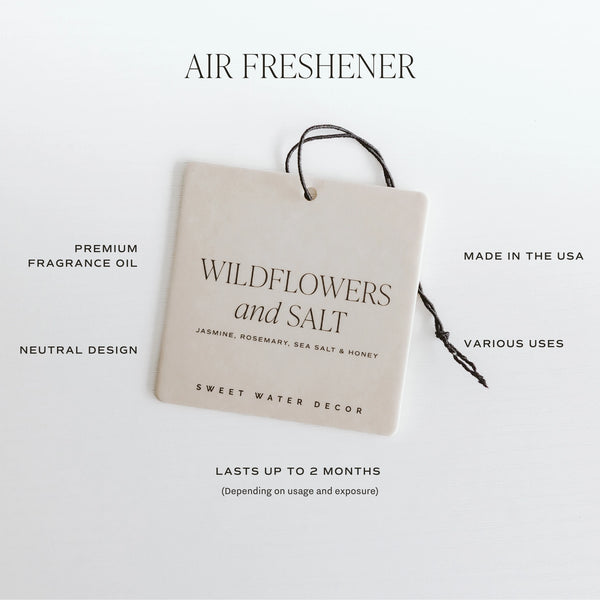 Wildflowers and Salt Hanging Air Freshener