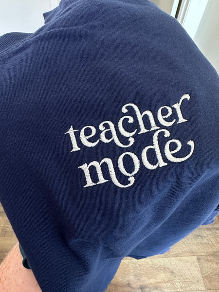 Teacher Mode on True Navy Tee