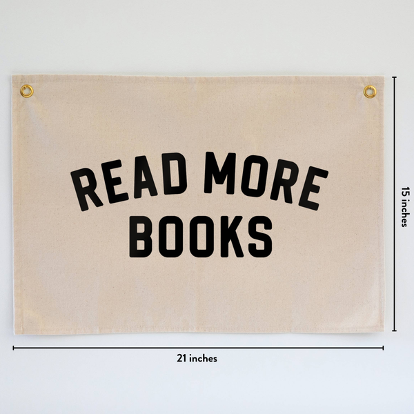 Read More Books Modern Canvas Banner