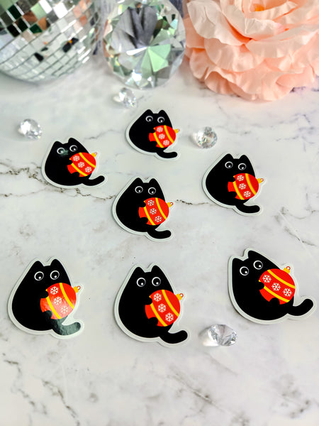 Christmas Ornament Kitty Sticker