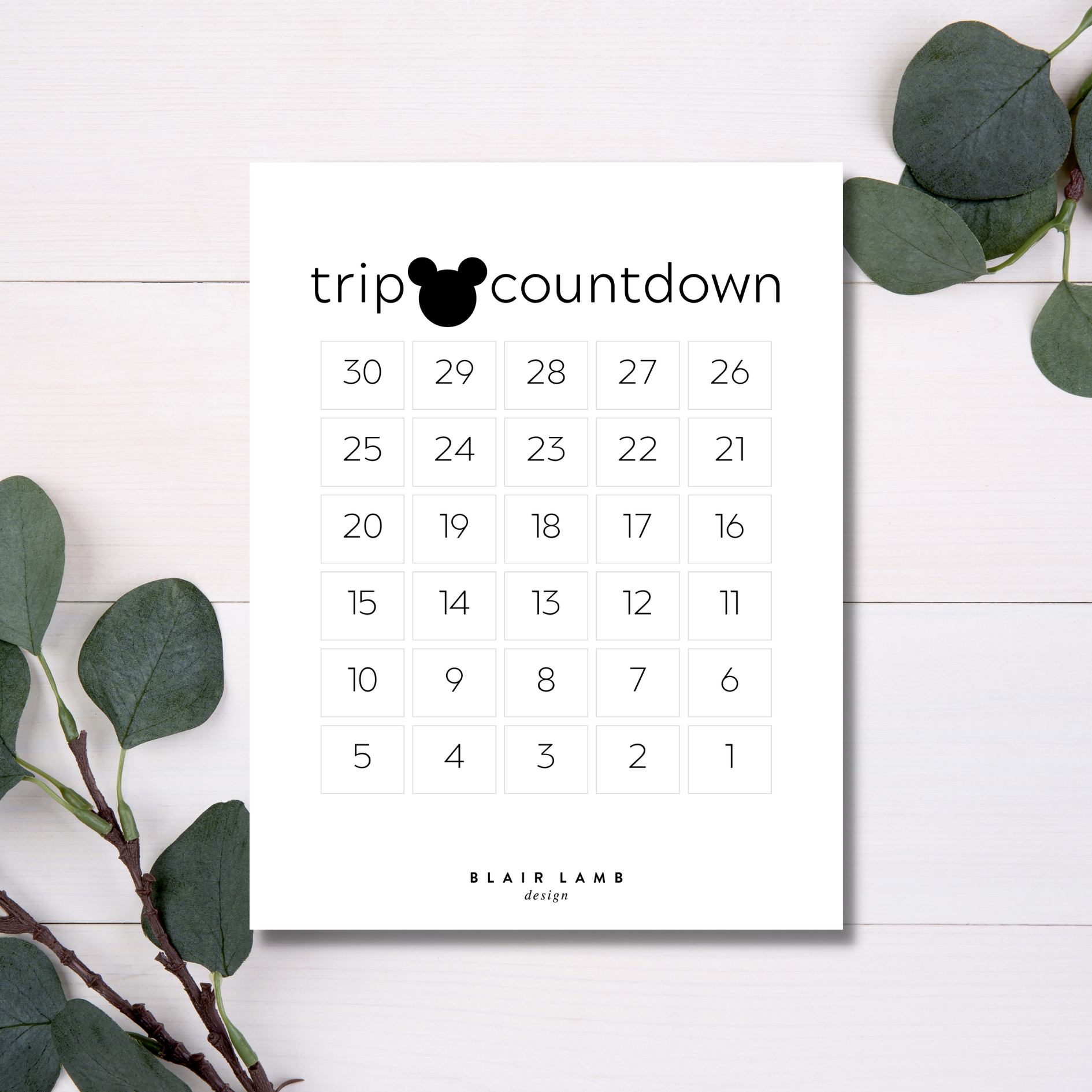 Simple Trip Countdown PDF