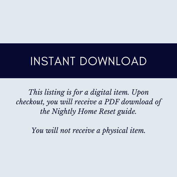 Printable Nightly Home Reset Guide PDF