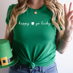 Happy Go Lucky Shirt in Kelly Green